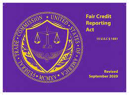 Fair Credit Reporting Act cover, purple background.